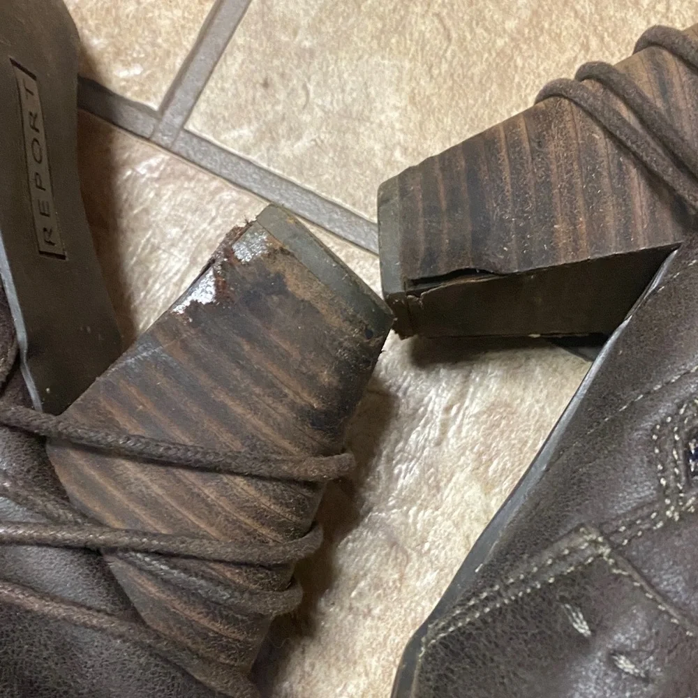 Slouchy Chocolate Brown Over the Knee Size 8 Decorated Boots Collegiate